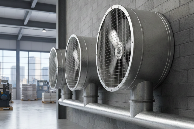 Exaustores Industriais de Parede: A Solução para Aumentar a Eficiência no Seu Ambiente de Trabalho
